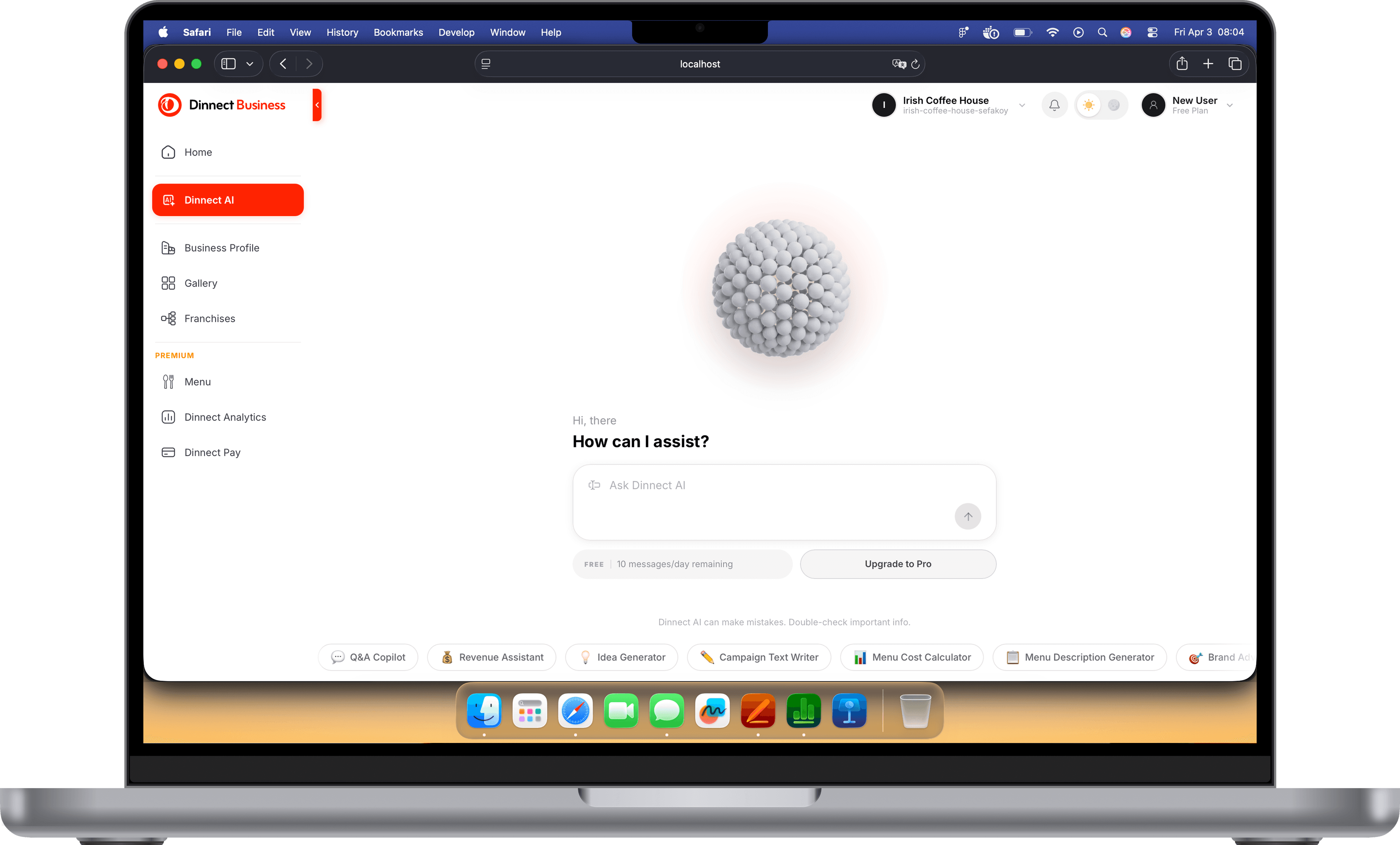 Dinnect AI — Desktop