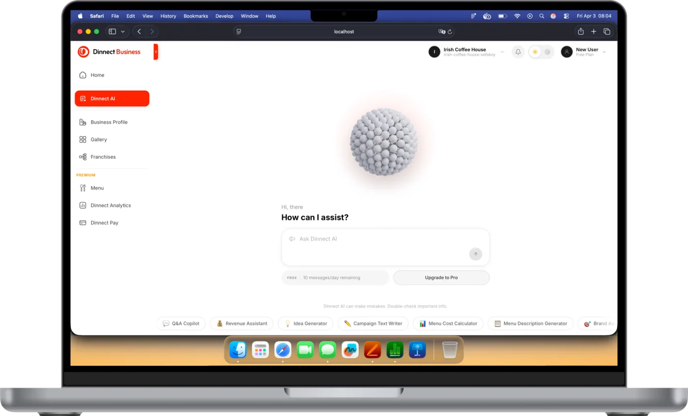 Dinnect AI — Desktop